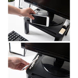 Maxbell Monitor Stand Riser Holder with Phone Stand and Pen Slot for Laptop Home Short
