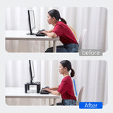 Maxbell Monitor Stand Riser Holder with Phone Stand and Pen Slot for Laptop Home Short