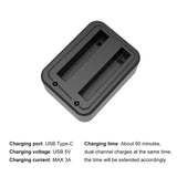 Maxbell Camera Battery Charger Charging Save Space for x3 Panoramic Action Camera