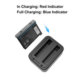 Maxbell Camera Battery Charger Charging Save Space for x3 Panoramic Action Camera