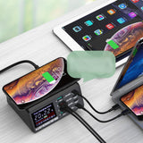 Maxbell 9 in 1 110W 8 Port USB fast charge Multiport USB Charger USB Hub EU