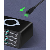 Maxbell 9 in 1 110W 8 Port USB fast charge Multiport USB Charger USB Hub EU