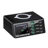 Maxbell 9 in 1 110W 8 Port USB fast charge Multiport USB Charger USB Hub EU