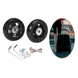 Maxbell 2x Luggage Suitcase Wheels Flexible Wear Resistant Swivel Caster Black 60mmx18mm