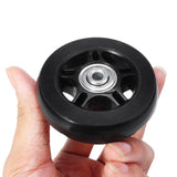 Maxbell 2x Luggage Suitcase Wheels Flexible Wear Resistant Swivel Caster Black 60mmx18mm