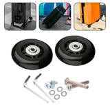 Maxbell 2x Luggage Suitcase Wheels Flexible Wear Resistant Swivel Caster Black 64mmx18mm