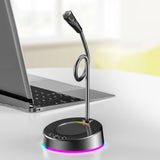 Maxbell USB Computer Microphone 360 Gooseneck Design for Meetings Desktop PC Youtube Without light