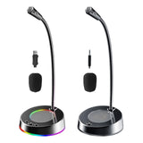 Maxbell USB Computer Microphone 360 Gooseneck Design for Meetings Desktop PC Youtube With light