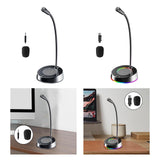 Maxbell USB Computer Microphone 360 Gooseneck Design for Meetings Desktop PC Youtube With light