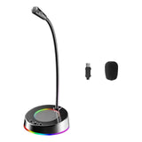 Maxbell USB Computer Microphone 360 Gooseneck Design for Meetings Desktop PC Youtube With light
