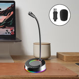 Maxbell USB Computer Microphone 360 Gooseneck Design for Meetings Desktop PC Youtube With light