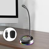 Maxbell USB Computer Microphone 360 Gooseneck Design for Meetings Desktop PC Youtube With light