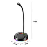 Maxbell USB Computer Microphone 360 Gooseneck Design for Meetings Desktop PC Youtube With light
