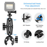 Maxbell Motorcycle Camera Handlebar Mount Camera Mount Durable for Panoramic Cameras Style B