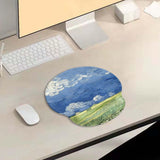 Maxbell Ergonomic Mouse Pad Comfortable rubber Base for Gaming Typing Office Sky