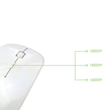 Maxbell Portable 2.4G Wireless Mouse Mute Click for Computer Desktop Notebook White