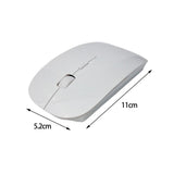 Maxbell Portable 2.4G Wireless Mouse Mute Click for Computer Desktop Notebook White