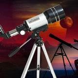 Maxbell 70mm 300mm Telescope for Beginners Lightweight Frame Aluminum Alloy Tripod
