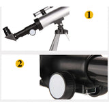 Maxbell Telescope 50mm Aperture Adjustable Wide Angle 600mm for Travel Adults Kids