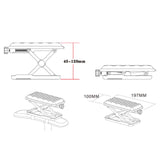 Maxbell Adjustable Height Office Chair Armrest Pads for Computer Chair Black