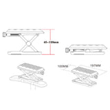 Maxbell Adjustable Height Office Chair Armrest Pads for Computer Chair White Frame