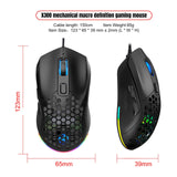 Maxbell Wired Gaming Mouse Colorful LED Lights Ergonomic for Laptop Notebook PC Black