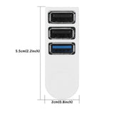 Maxbell 3 Port USB 3.0 Hub 270 Degree Rotatable Converter for Mouse Digital Camera Argent