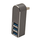 Maxbell 3 Port USB 3.0 Hub 270 Degree Rotatable Converter for Mouse Digital Camera Argent