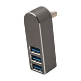Maxbell 3 Port USB 3.0 Hub 270 Degree Rotatable Converter for Mouse Digital Camera Argent