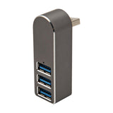 Maxbell 3 Port USB 3.0 Hub 270 Degree Rotatable Converter for Mouse Digital Camera Argent