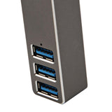 Maxbell 3 Port USB 3.0 Hub 270 Degree Rotatable Converter for Mouse Digital Camera Argent