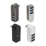 Maxbell 3 Port USB 3.0 Hub 270 Degree Rotatable Converter for Mouse Digital Camera Argent