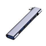 Maxbell 4 Ports USB C Hub Docking Station Portable Travel for Laptop Keyboard PC Fast Charging