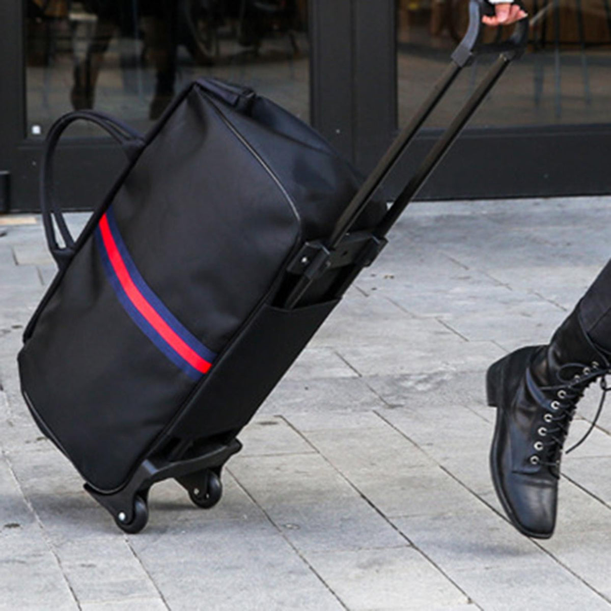 Maxbell Weekender Bag with 2 Wheel Trolley Travel Luggage Bags Apparel Duffel Tote C