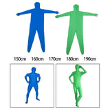 Maxbell Green Screen Bodysuit Full Body Greenman Suit for Photography Photo Film green 150cm
