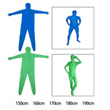 Maxbell Green Screen Bodysuit Full Body Greenman Suit for Photography Photo Film green 150cm