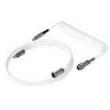 Maxbell Mechanical Keyboard USB C Coiled Aviation Cable Length 5ft Accessory Stylish White
