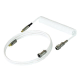 Maxbell Mechanical Keyboard USB C Coiled Aviation Cable Length 5ft Accessory Stylish White