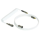 Maxbell Mechanical Keyboard USB C Coiled Aviation Cable Length 5ft Accessory Stylish White