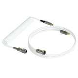 Maxbell Mechanical Keyboard USB C Coiled Aviation Cable Length 5ft Accessory Stylish White