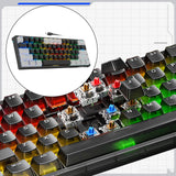 Maxbell Mechanical Gaming Keyboard Clear Characters Hot Swappable for Desktop Laptop