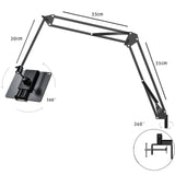 Maxbell 360 Adjustable Bed Tablet Stand Phone Hanger Bracket Mount for