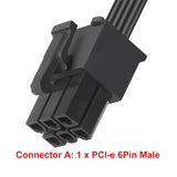 Maxbell Power Supply Cable Durable Portable PCI E 6Pin Power Cable for Modular Cable