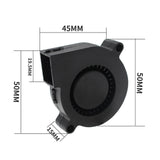 Maxbell Turbo Cooler Fan Replacement Dual Ball Bearing DC Fan for MK3S 5015 5V Black