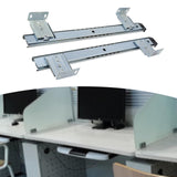 Maxbell under Desk Slider Track for Cabinet Pull Out Keyboard Drawer Tray Slide Rail White