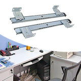 Maxbell under Desk Slider Track for Cabinet Pull Out Keyboard Drawer Tray Slide Rail White