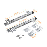 Maxbell under Desk Slider Track for Cabinet Pull Out Keyboard Drawer Tray Slide Rail White
