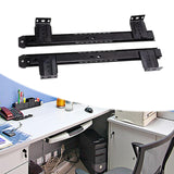 Maxbell under Desk Slider Track for Cabinet Pull Out Keyboard Drawer Tray Slide Rail Black