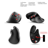 Maxbell Wireless Vertical Mouse Convenient Ergonomic Design for Desktop Dorm Tablet