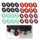 Maxbell 8 Pieces Travel Suitcases Wheels Cover More Quiet Trolley Case Casters Cover A